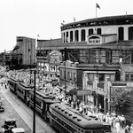 1935 Clark Street Trolley at Wrigley Field